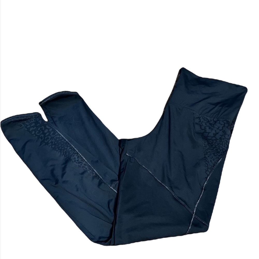 Stella McCartney Adidas Dark Blue Cheetah mesh leggings size small